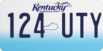 KY license plate 124UTY
