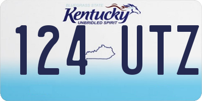 KY license plate 124UTZ