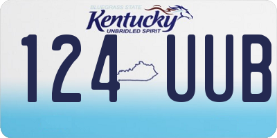 KY license plate 124UUB