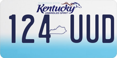 KY license plate 124UUD