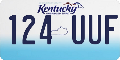 KY license plate 124UUF