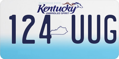 KY license plate 124UUG