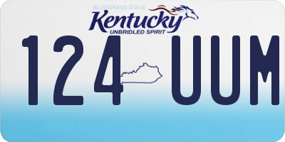KY license plate 124UUM