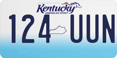KY license plate 124UUN