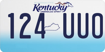 KY license plate 124UUO