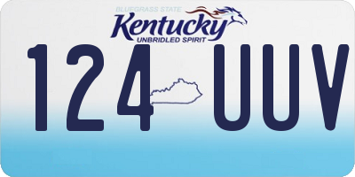 KY license plate 124UUV