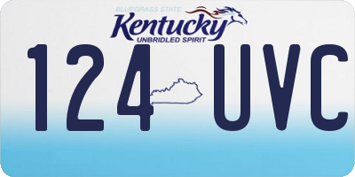KY license plate 124UVC
