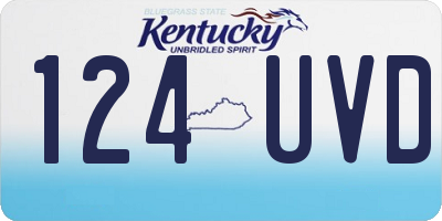 KY license plate 124UVD