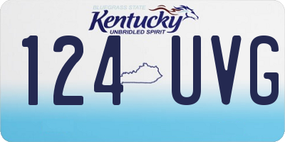 KY license plate 124UVG