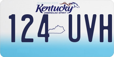 KY license plate 124UVH