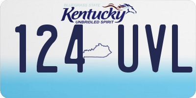 KY license plate 124UVL