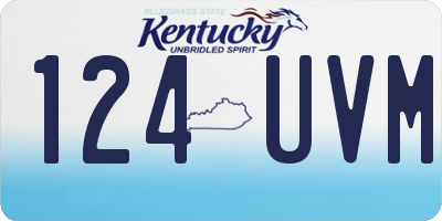 KY license plate 124UVM