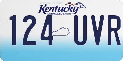 KY license plate 124UVR
