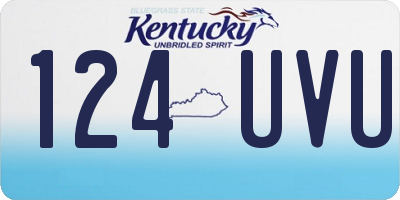 KY license plate 124UVU