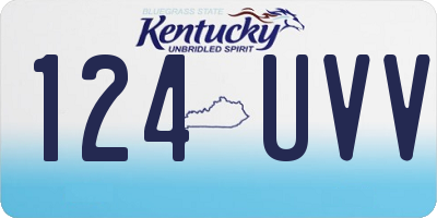 KY license plate 124UVV