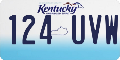 KY license plate 124UVW