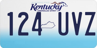 KY license plate 124UVZ