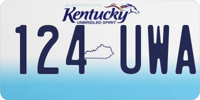 KY license plate 124UWA