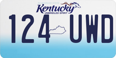 KY license plate 124UWD