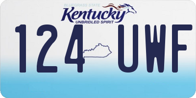 KY license plate 124UWF