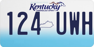 KY license plate 124UWH