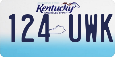 KY license plate 124UWK
