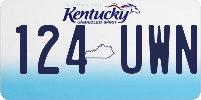 KY license plate 124UWN