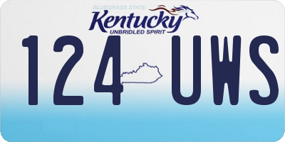 KY license plate 124UWS