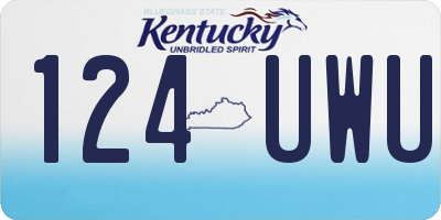 KY license plate 124UWU