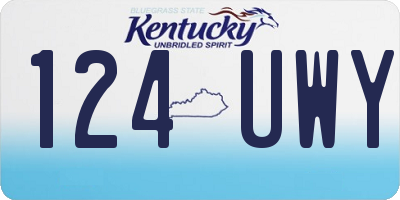 KY license plate 124UWY