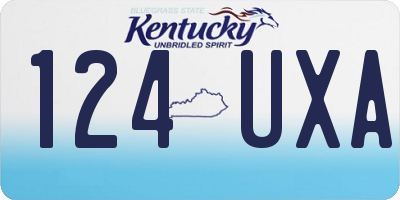 KY license plate 124UXA