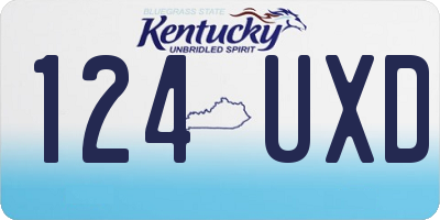 KY license plate 124UXD