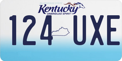 KY license plate 124UXE
