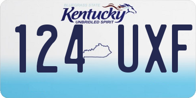 KY license plate 124UXF