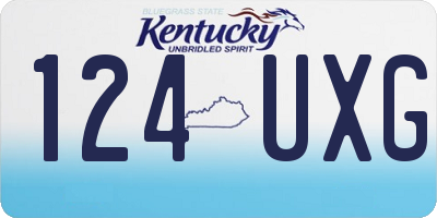 KY license plate 124UXG