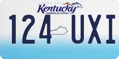 KY license plate 124UXI
