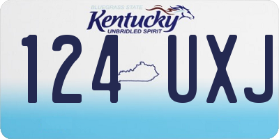 KY license plate 124UXJ
