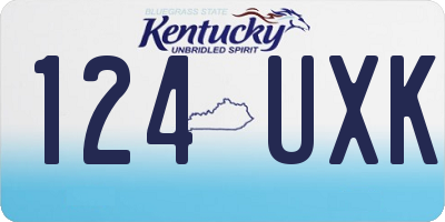 KY license plate 124UXK