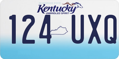 KY license plate 124UXQ