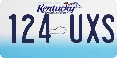 KY license plate 124UXS