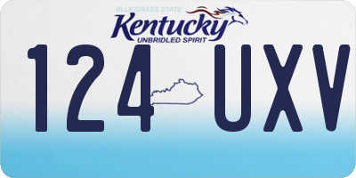 KY license plate 124UXV