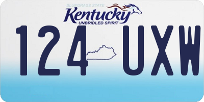 KY license plate 124UXW