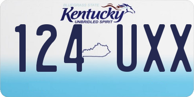 KY license plate 124UXX