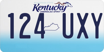 KY license plate 124UXY