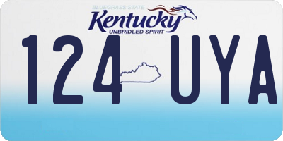 KY license plate 124UYA