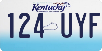 KY license plate 124UYF