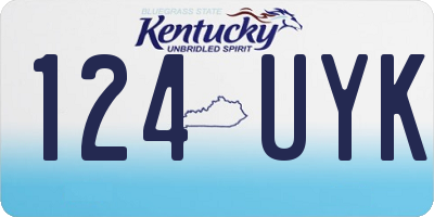 KY license plate 124UYK