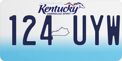 KY license plate 124UYW