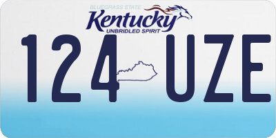 KY license plate 124UZE