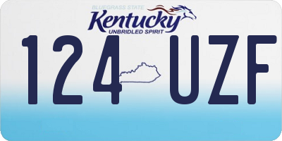 KY license plate 124UZF